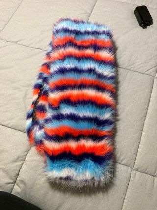 Kontatto scaldacollo pelliccia sintetica rainbow