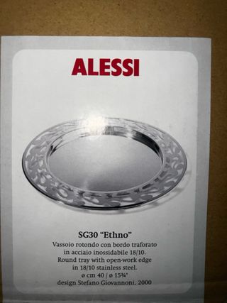 Vassoio Alessi in Argento - Nuovo