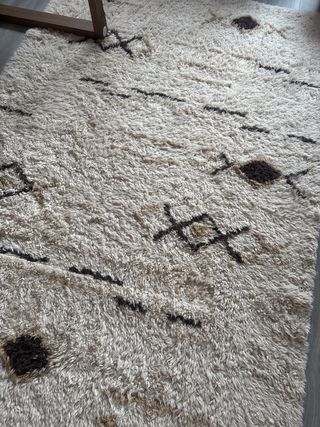 Alfombra Zara Home Lana Beige/Marrón