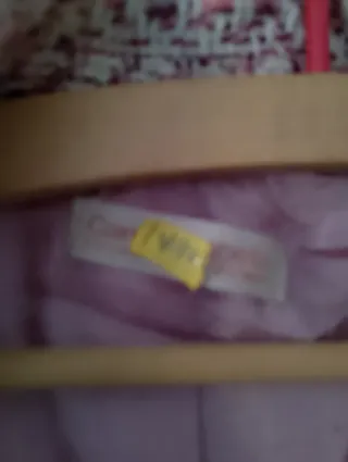 Chaqueta lana/acrílico rosa y blanco