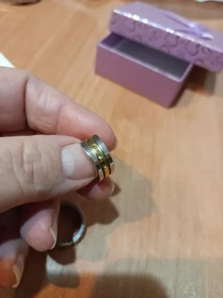 Set anello e orecchini argento dorato