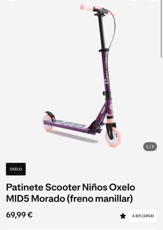 Patinete Oxelo MID5 Morado