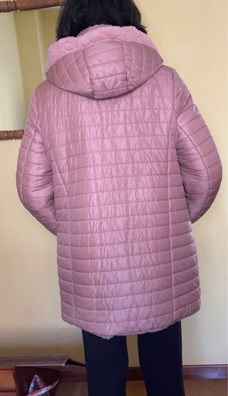 Abrigo REVERSIBLE / parka Rosa palo