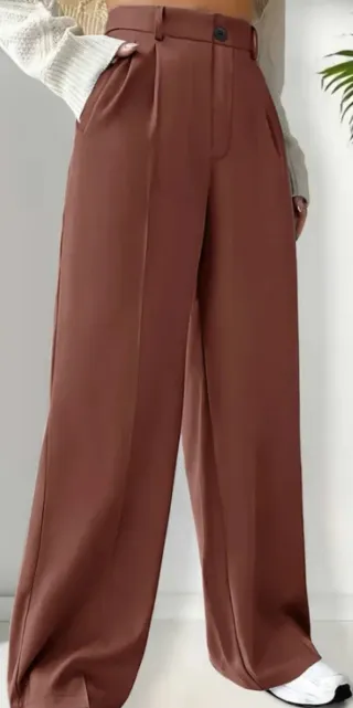 Pantalón nuevo sin etiqueta talla XL marrón rosado
