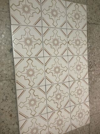 Lote de 15 azulejos antiguos decorados