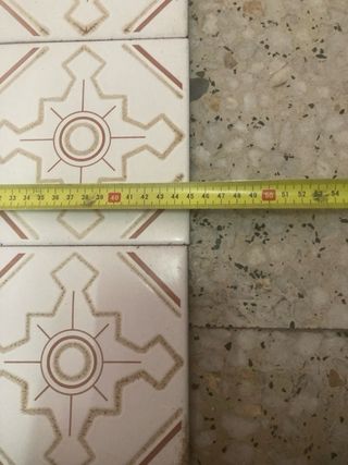 Lote de 15 azulejos antiguos decorados