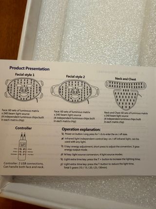 Mashera LED | Maschera Viso e Collo, 480 LED, Acne