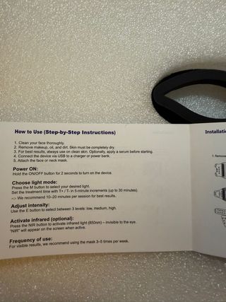 Mashera LED | Maschera Viso e Collo, 480 LED, Acne