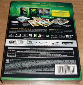 El Mago de Oz Coleccionista Steelbook 4K+BD Nuevo