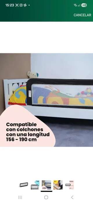 Barrera cama portátil