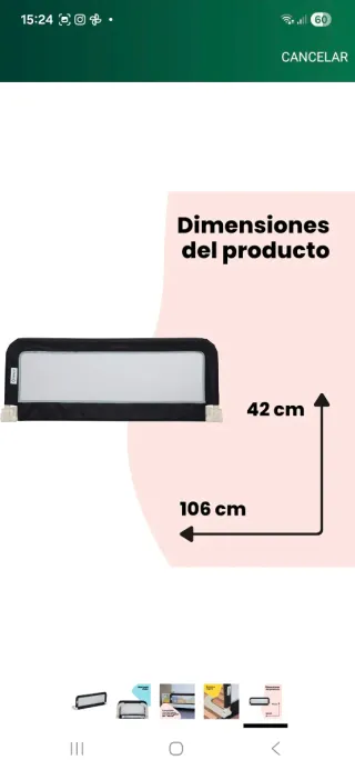 Barrera cama portátil