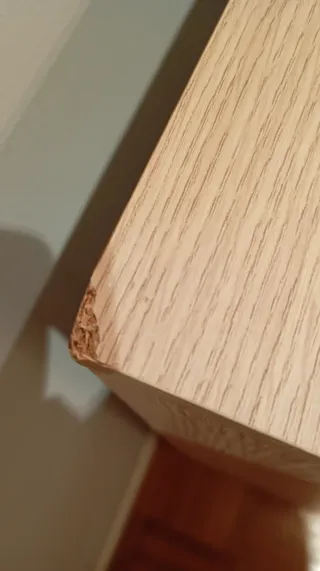 Cómoda 3 cajones Roble/ 80x77x38cm