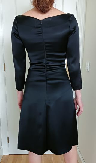 Vestido noche Jocomomola by Sybilla satén negro