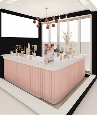 Mostrador Joyería/Tienda Rosa