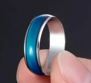 Anillo Mágico Cambia Color Azul/Plata
