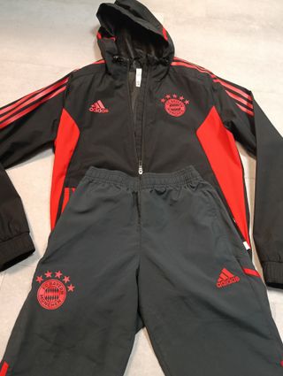 Chándal Adidas FC Bayern Negro/Rojo