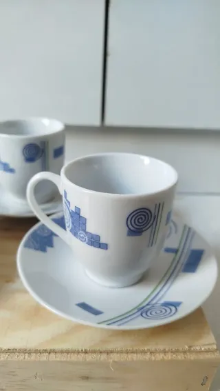 Set 3 Tazzine Caffè Porcellana Blu