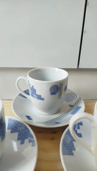 Set 3 Tazzine Caffè Porcellana Blu