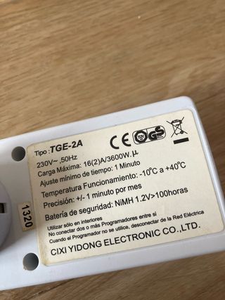 Programador Enchufe Digital Masterclear