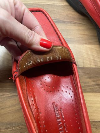 Mocasines de piel VALLEVERDE rojos