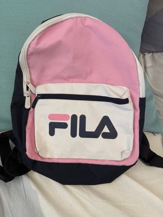 Mochila Fila pequeña rosa y negra