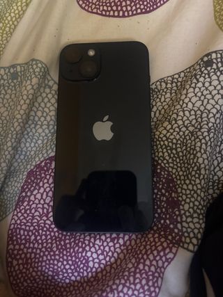 iPhone 14 Nero + Custodia Rosa