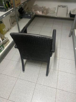 Sedie in rattan nero