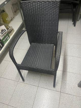 Sedie in rattan nero