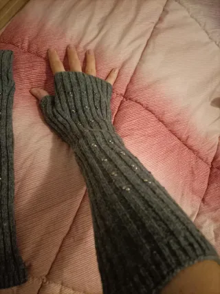 Guanti lunghi donna con strass