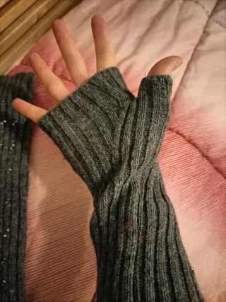 Guanti lunghi donna con strass