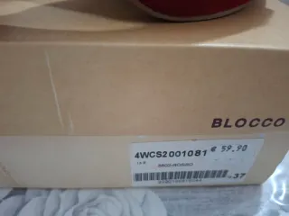 Scarpe rosse tacco alto con fiore Tg 37