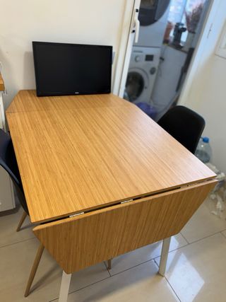 Mesa Abatible Bambú y Madera Ikea
