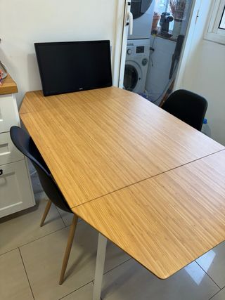 Mesa Abatible Bambú y Madera Ikea