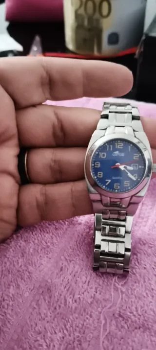 Reloj Lotus Mujer Azul y Plateado