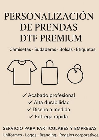 PERSONALIZACIÓN DE PRENDAS · DTF PREMIUM