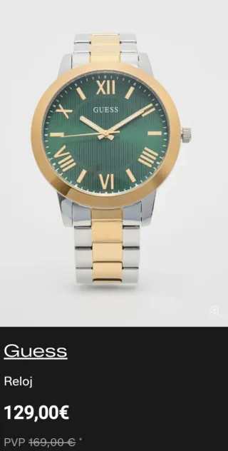 Reloj Guess Hombre Dorado y Verde