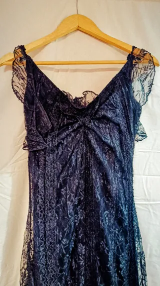 Vestido de fiesta negro encaje