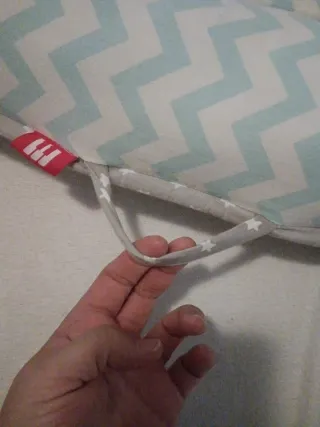 Reductor cuna estrellas gris/ zigzag azul