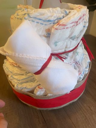 Tarta de pañales unicornio