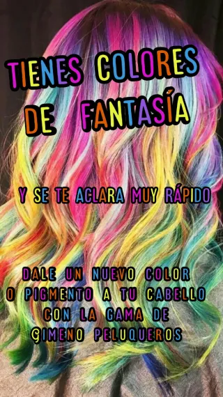 Mascarilla de colores para el pelo Gimeno Peluquer