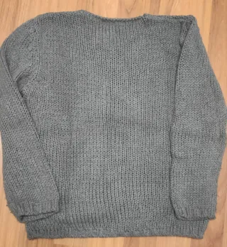 Jersey Zara punto trenzado gris