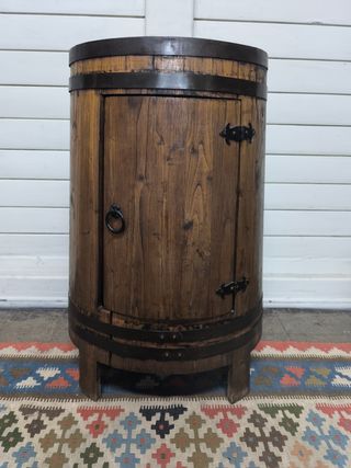 Mueble Bar Barril Vintage. Madera