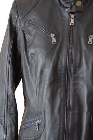 Chaqueta de cuero Sir Raymond Taylor Negra