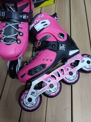 Patines rosas KRF PATÍN FREESKATE AJUSTABLE HARD FIRST