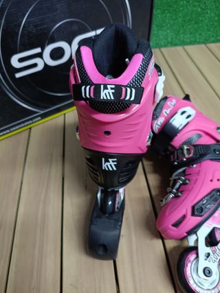 Patines rosas KRF PATÍN FREESKATE AJUSTABLE HARD FIRST