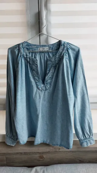 Mango - Blusa vaquera