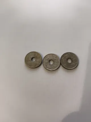 3 Monedas 25 Pesetas