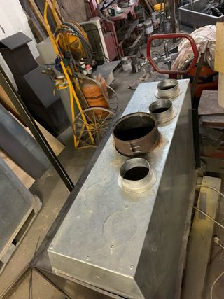 Chimenea moderna metal y cristal