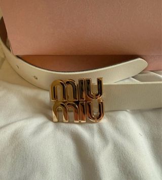 Cinturone Miu Miu bianco taglia 95cm