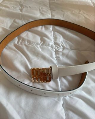 Cinturone Miu Miu bianco taglia 95cm